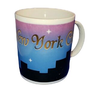 New York City Skyline Mug Blue Pink